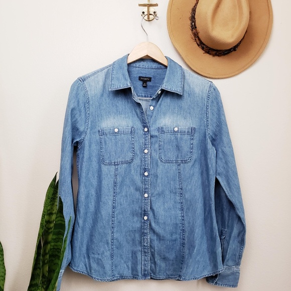 Talbots Tops - Womens cotton denim button down long sleeve shirt Talbots Tops - Womens cotton denim button down long sleeve shirt